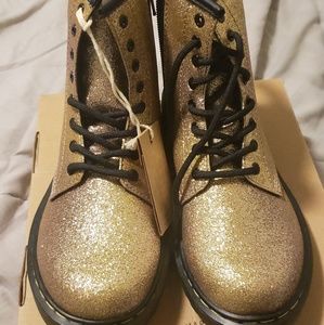 Gold glitter Doc Martens size 4